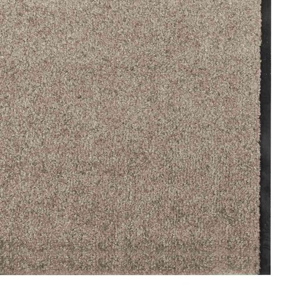 vidaXL Doormat Beige and Black 120 x 350 cm Polypropylene and vinyl
