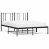 vidaXL Metal Bed Frame without Mattress with Headboard Black 150x200cm