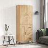 vidaXL Highboard Sonoma Oak 69.5x34x180 cm Engineered Wood