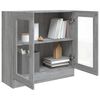 vidaXL Vitrine Cabinet Grey Sonoma 82.5x30.5x80 cm Engineered Wood