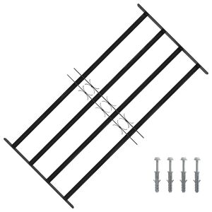 vidaXL Window Grille 115 x 60 cm Powder-Coated Steel Black