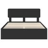 vidaXL Bed Frame with Headboard Black 150 x 200 cm Engineered Wood