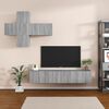 vidaXL 7 Piece TV Cabinet Set Grey Sonoma Engineered Wood