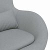 vidaXL Egg Chair Light Grey 63 x 73 x 90 cm Fabric