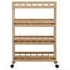 vidaXL Kitchen Trolley with Wheels Natural 60 x 18 x 97 cm Bamboo