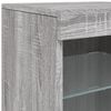 vidaXL Sideboard with LED Lights Grey Sonoma 162x37x67 cm