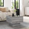 vidaXL Side Table with LED Grey Sonoma 40x40x30 cm Engineered Wood