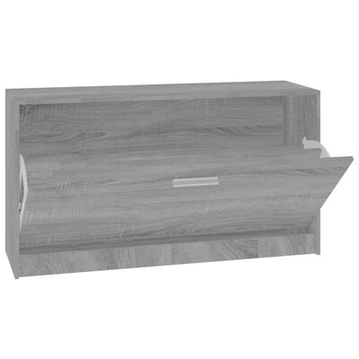 vidaXL Shoe Bench Grey Sonoma 80x24x45 cm Engineered Wood