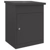 vidaXL Parcel Drop Box with Storage Black 47.5 x 38 x 59 cm Steel