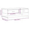 vidaXL Coffee Table Sonoma Oak 100x50x35 cm Engineered Wood and Metal