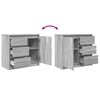 vidaXL Sideboard with Drawer Grey Sonoma 71x35x65 cm Engineered Wood