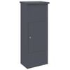 vidaXL Parcel Drop Box with Door Anthracite 44.5 x 29 x 110.5 cm Steel
