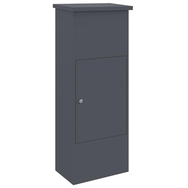 vidaXL Parcel Drop Box with Door Anthracite 44.5 x 29 x 110.5 cm Steel