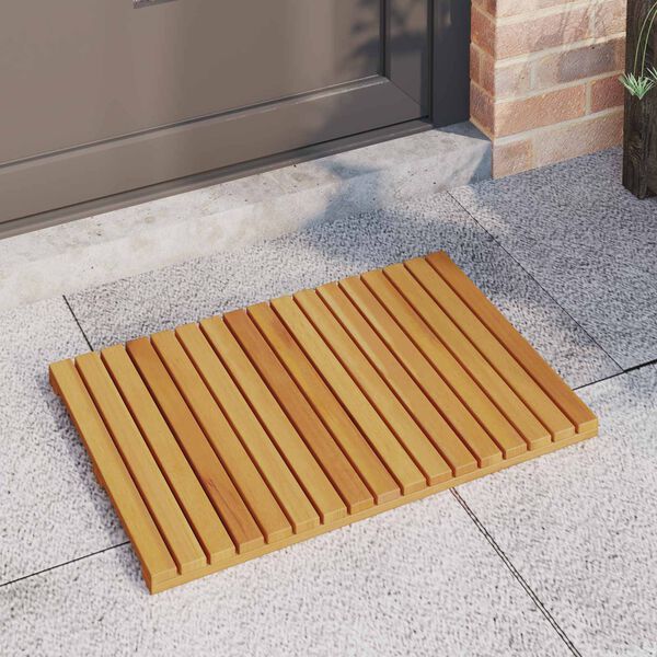 vidaXL Bath Mat Plain Brown 60 x 40 cm Wood