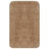 vidaXL Bathroom Mat Set 2 Pieces Fabric Beige