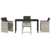 vidaXL Garden Dining Set 5 pcs Light Grey Poly Rattan