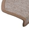 vidaXL Stair Mats 10 pcs 65x24x4 cm Light Brown Half Round Large