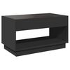 vidaXL Coffee Table with Infinity LED Black 90x50x50 cm