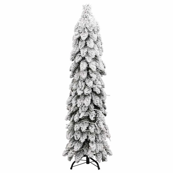 vidaXL Artificial Pre-lit Christmas Tree with 60 LEDs and Flocked Snow 120 cm