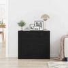 vidaXL Sideboard with Drawer Black Oak 80 x 33 x 70 cm Engineered Wood