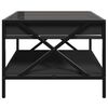 vidaXL Coffee Table with Infinity LED Black 50x50x38 cm