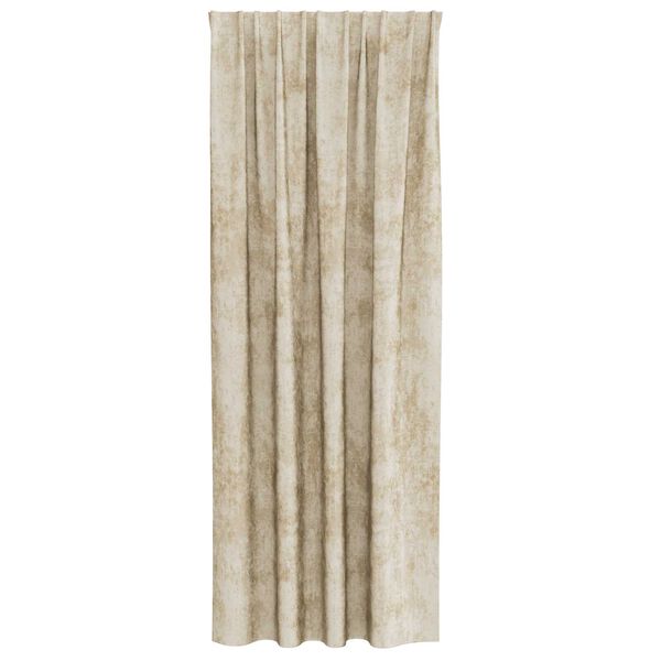 vidaXL Velvet Curtains with Curtains 2 pcs Cream 225 x 140 cm Velvet