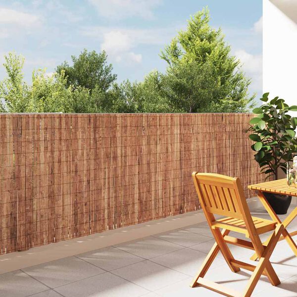 vidaXL Bark Fence Brown 400 x 125cm Bark