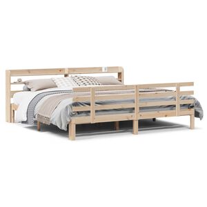 vidaXL Bed Frame with Headboard without Mattress 200x200 cm