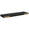 vidaXL Floating Wall Shelves 4 pcs High Gloss Black 80x23.5x3.8 cm MDF