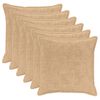 vidaXL Cushion Cover 6 pcs HOUTEN Cream 65 x 65 cm Faux Rabbit Fur