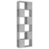 vidaXL Book Cabinet Room Divider Concrete Grey 60x24x186 cm