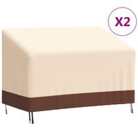 vidaXL 2-Seater Bench Covers 2 pcs 132x71x56/81 cm 600D Oxford Fabric