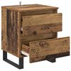 vidaXL Bedside Cabinet Old Wood 40 x 35 x 50 cm Engineered Wood