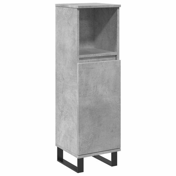 vidaXL Bathroom Cabinet Concrete Grey 30x30x100 cm Engineered Wood