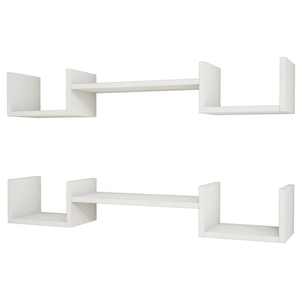 Homemania Wall Shelf Life 107.2x22x17cm White
