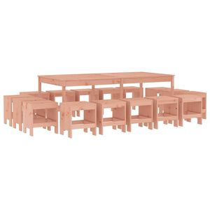 vidaXL 17 Piece Garden Dining Set Solid Wood Douglas