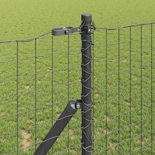 vidaXL Fence Post Other 26 pcs Grey 3.2 x 3.2 x 170 cm Steel
