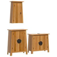 vidaXL 3 Piece Bathroom Furniture Set Solid Wood Pine