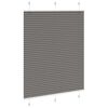 vidaXL Pleated Blind Anthracite 110x100 cm Fabric Width 109.4 cm Polyester