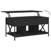 vidaXL Coffee Table Black 100x55x50 cm Engineered Wood and Metal
