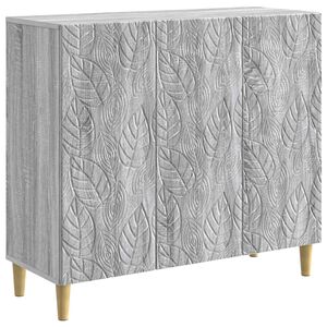 vidaXL Sideboard Grey Sonoma 89 x 34.5 x 80 cm Engineered Wood