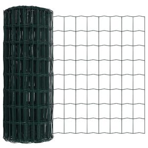 vidaXL Euro Fence Green 0.6 x 50 m PVC-coated iron