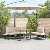 vidaXL Garden Dining Set 3 pcs Taupe Steel
