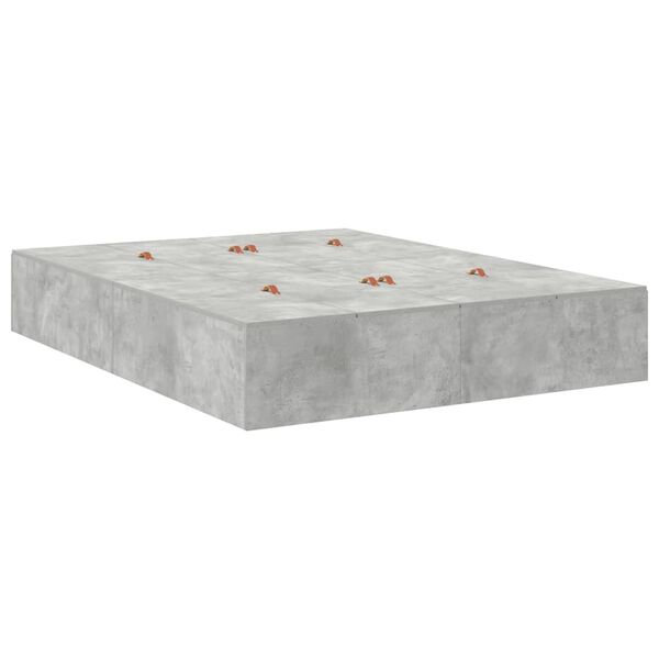 vidaXL Storage Bed Frame Concrete Grey 160 x 200 cm Engineered Wood