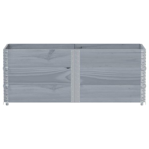 vidaXL Garden Planter Grey 150x50 cm Solid Wood Pine