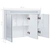 vidaXL LED Bathroom Mirror Cabinet 88x13x62 cm