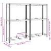 vidaXL 2-Layer Tyre Shelves 2 pcs Silver 110x40x180 cm Steel&Engineered Wood