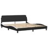 vidaXL Bed Frame with LED without Mattress "Zadar" Black and White 180x200 cm