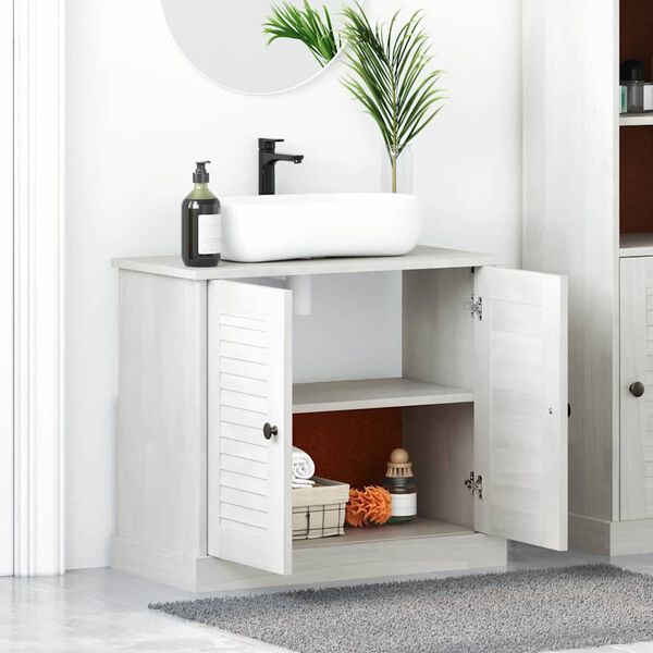 vidaXL Sink cabinet VIGO White and Antique White 68 x 34 x 59 cm