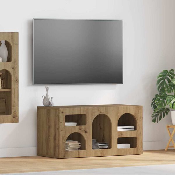vidaXL TV Cabinet Artisan Oak 80 x 35 x 40 cm Engineered Wood